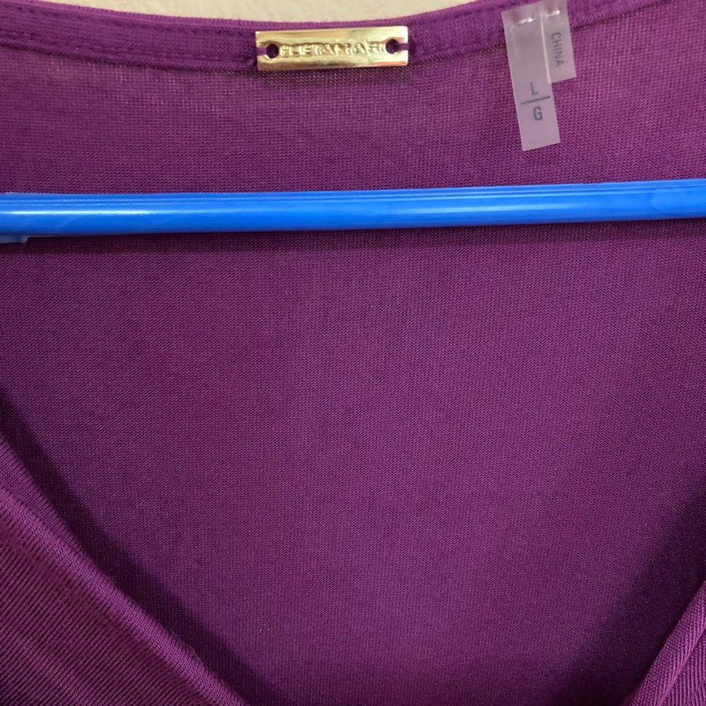 Elie Tahari MASON KNIT TOP NWT!!Magenta SZ L - Picture 10 of 11